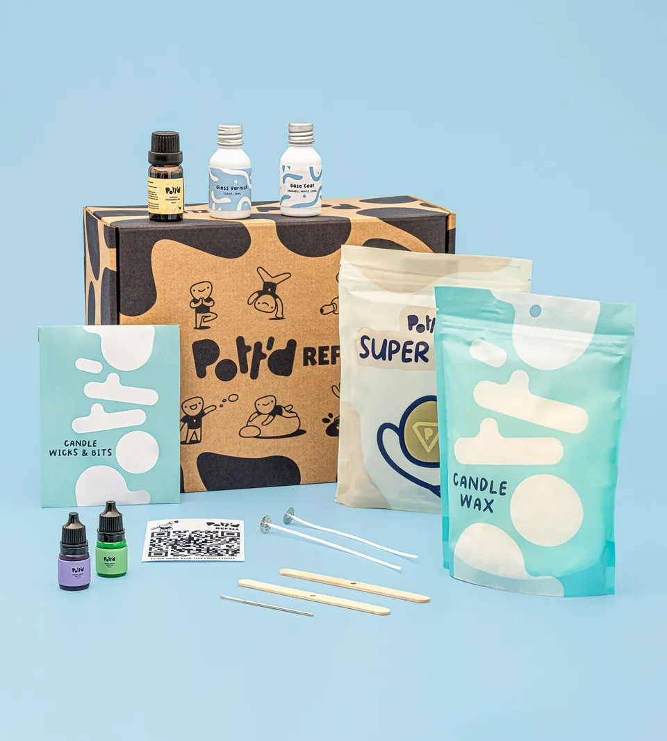 Pott'd Refills Kit Créatif Bougies & Argile ricarica candele