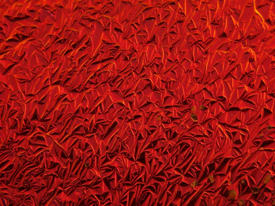 Cbs Crinklized vetro dicroico candy apple red tondo