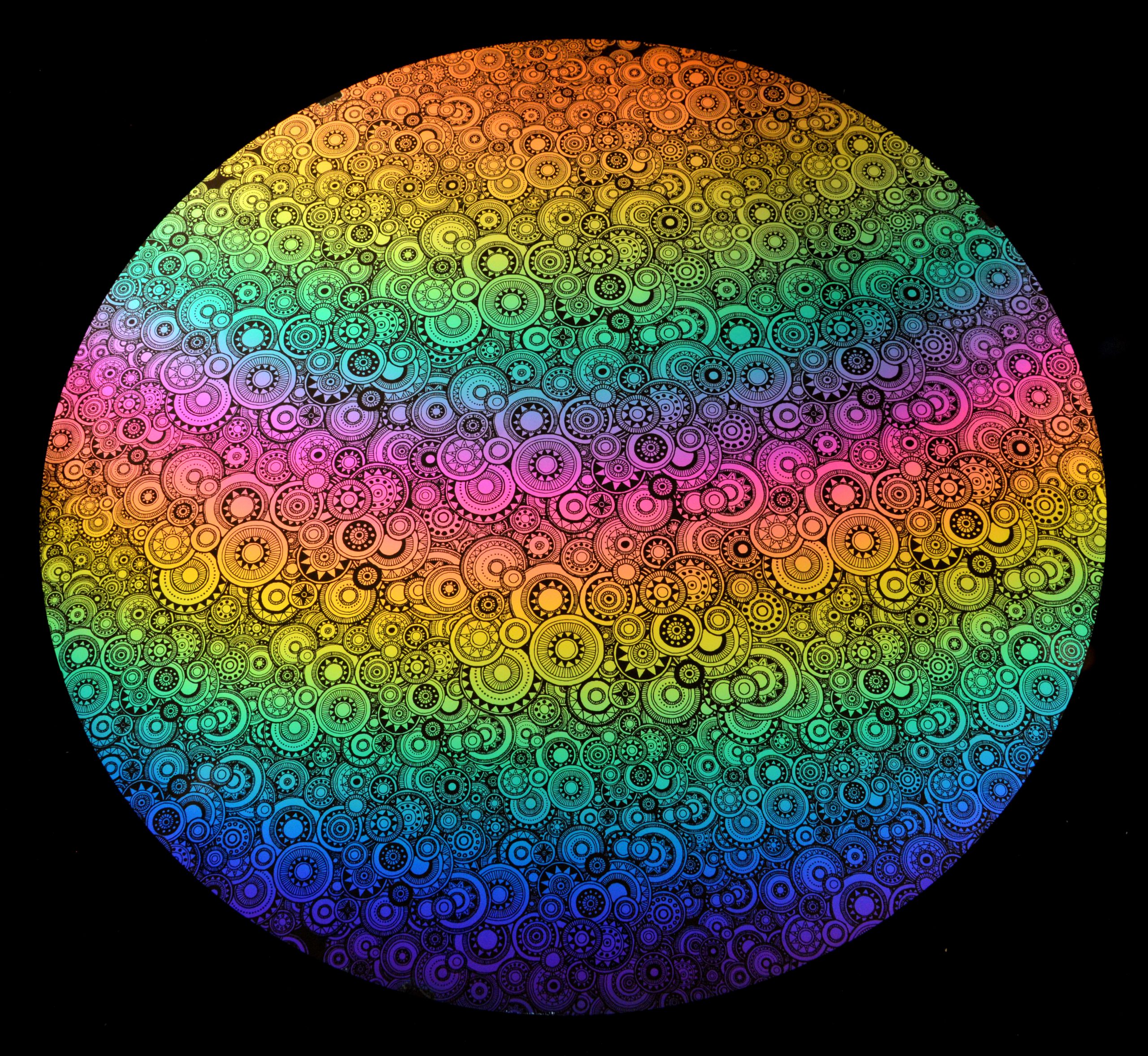 CBS Chris Stell Sundials vetro fusione dicroico pattern arte