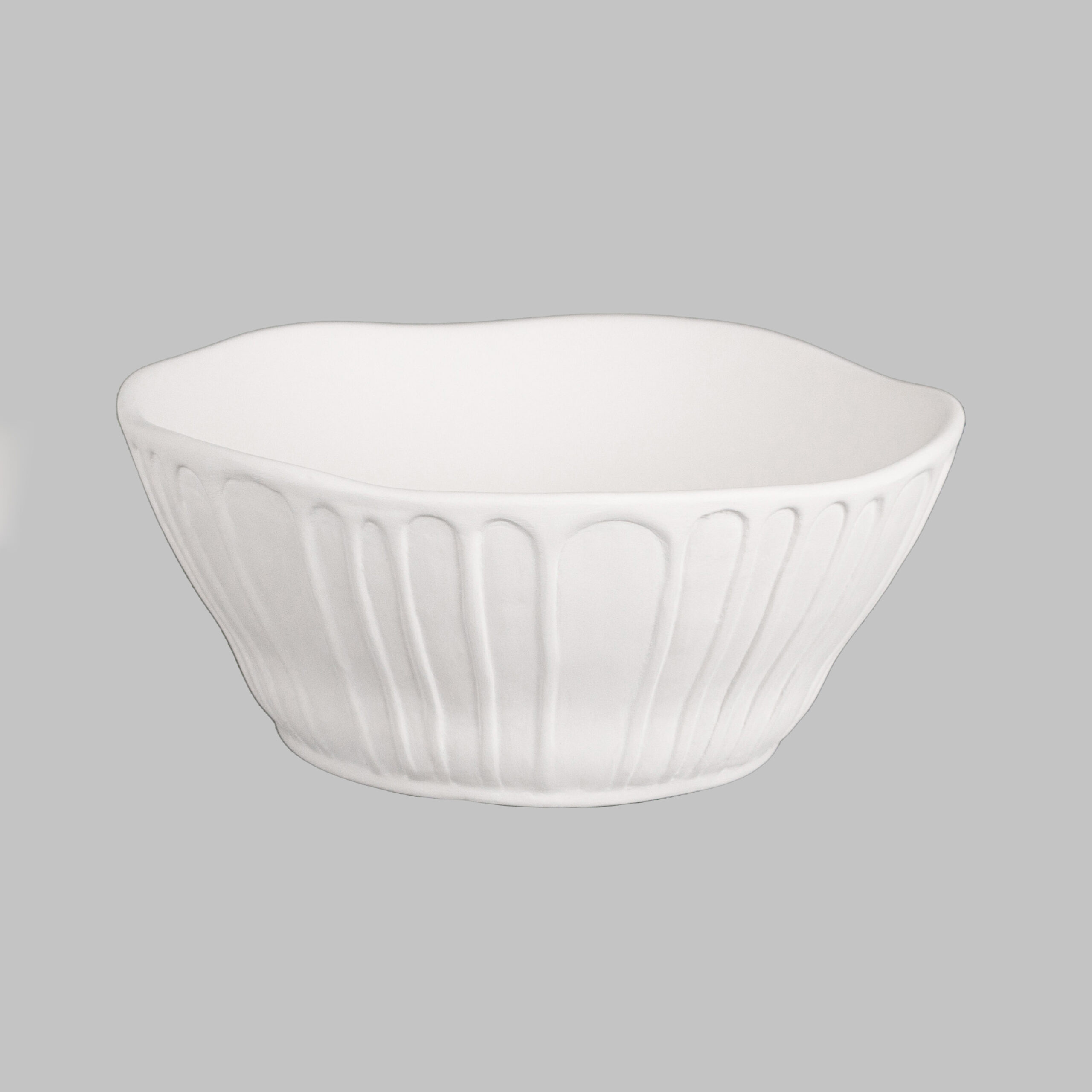 Mayco Stoneware Bisque Fluted Small Bowl biscotto