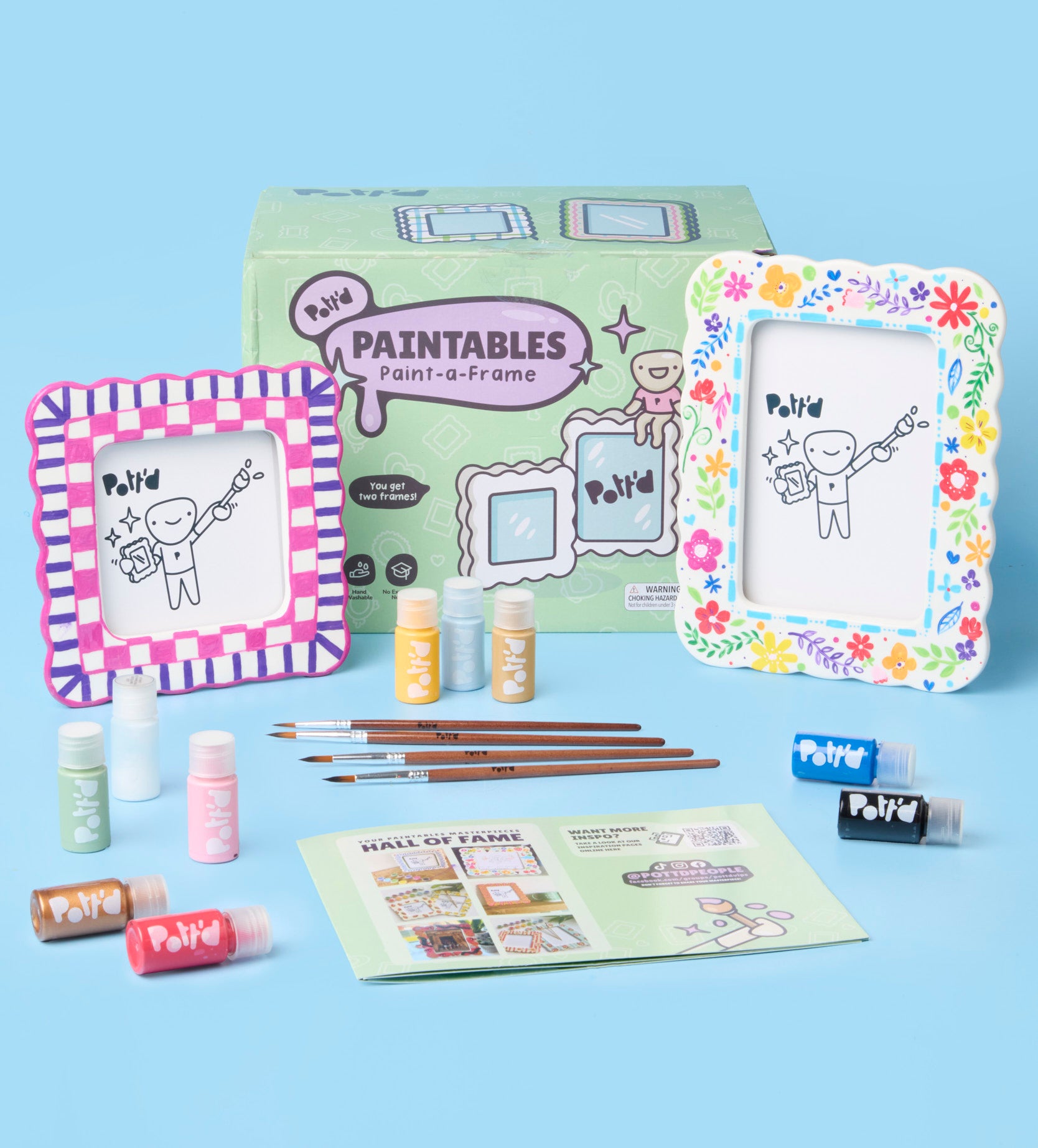 Pott'd Painting Kits Paint-a-Frame x2 kit pittura ceramica