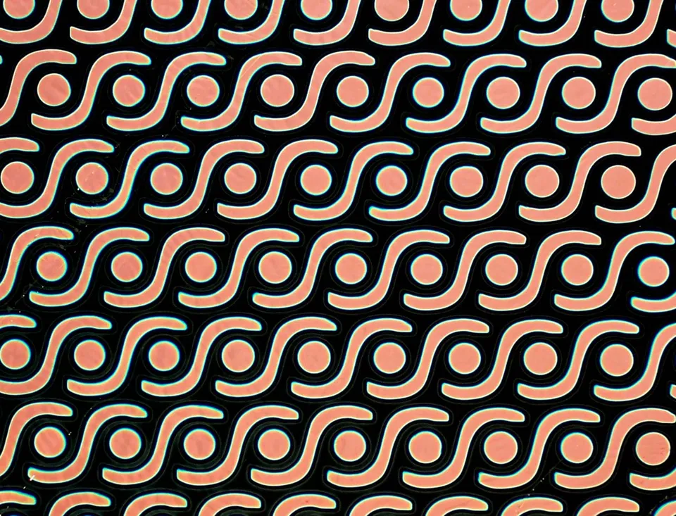 Cbs Borderline Rings Salmon vetro fusione quarto foglio COE