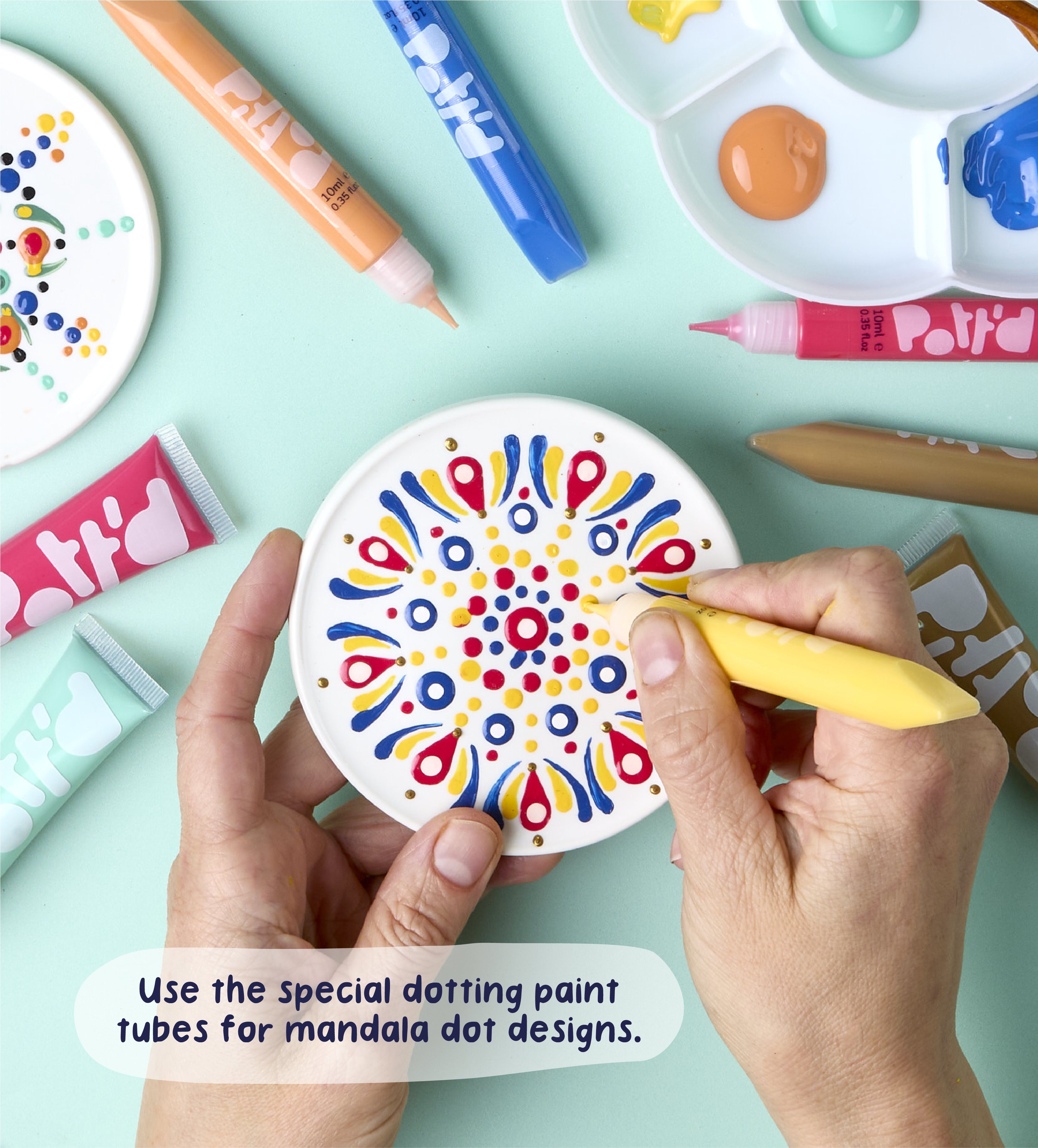 Pott'd Painting Kits Paint-a-Tea Set Kit Tazze Ceramica Solo