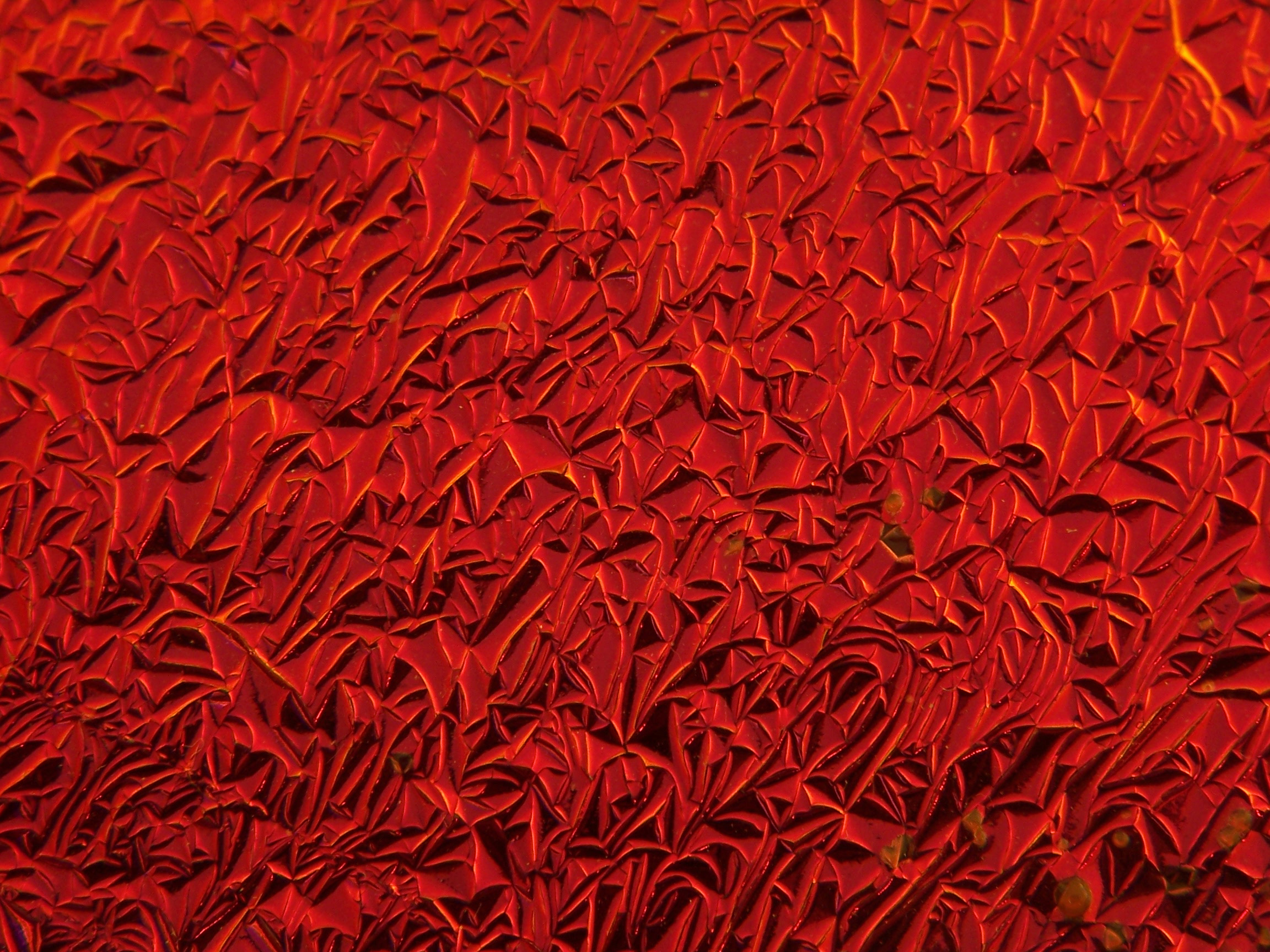 Cbs Crinklized vetro dicroico candy apple red tondo