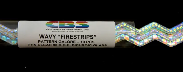 Cbs Firestrips Patterns Galore Wavy strisce vetro 3 mm tubo 10 motivi