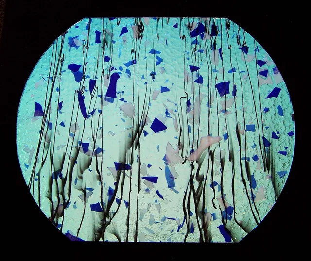 CBS Dichroic Fracture 4119 Red Silver Blue vetro fusione