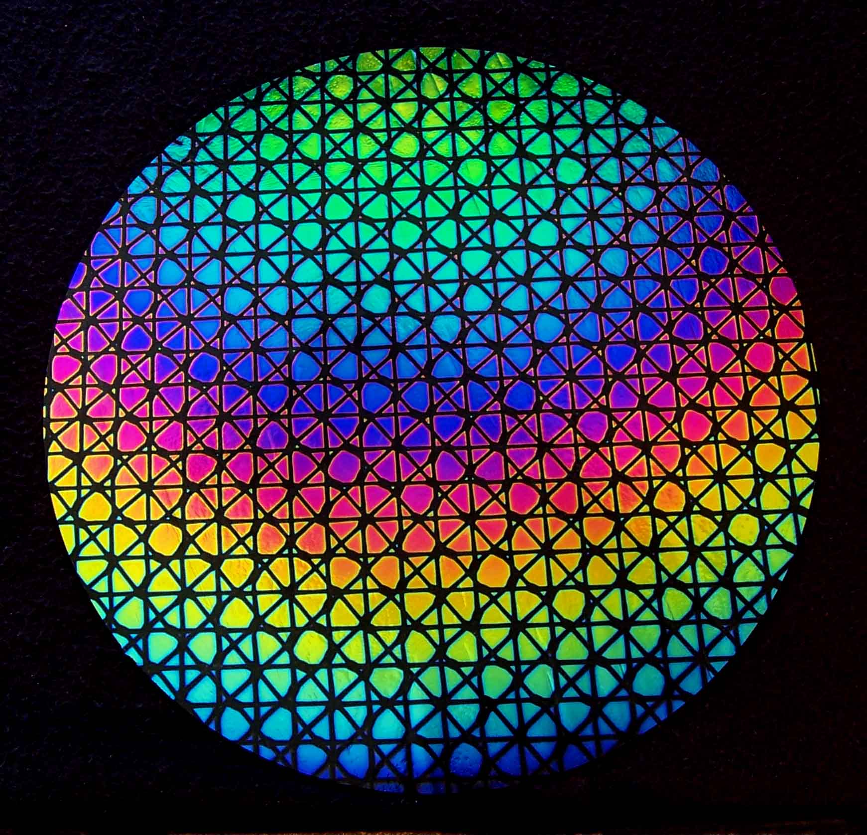 CBS Dichroic Geodesic Rainbow vetro dicroico fusione geometrico