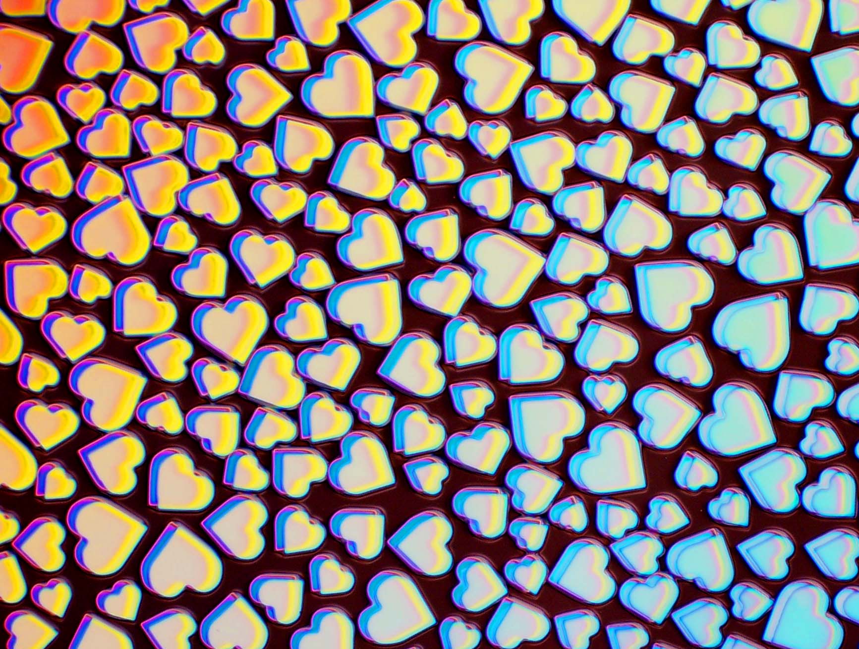 Cbs Borderline Hearts Mixture vetro dicroico quarto foglio cuori
