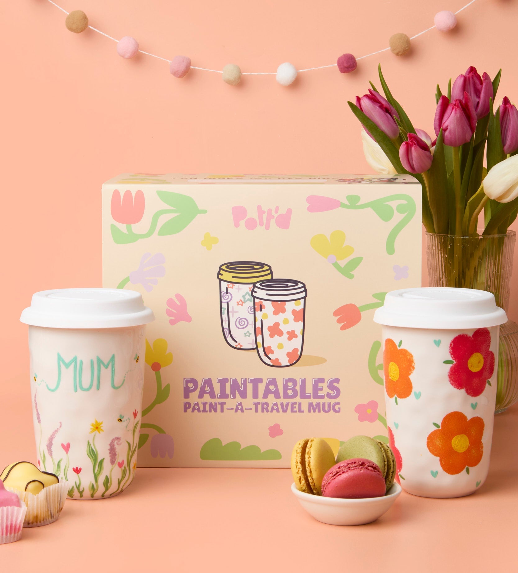Pott'd Painting Kits Mum Travel Mug tazza viaggio mamma