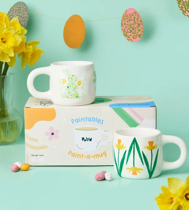 Pott'd Painting Kits Schlurf Fruhling set tazze da dipingere Pasqua