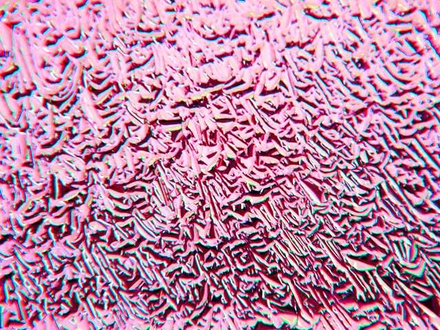 Cbs Dichroic Crinklized Green/Pink vetro dicroico tondo 19"