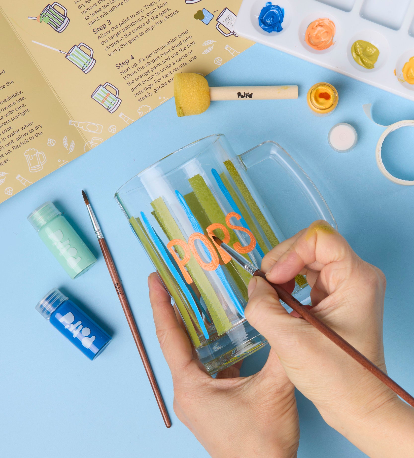 Pott'd Painting Kits Beer Glass x2 kit bicchieri birra