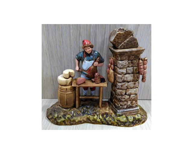 Gruppi Landi 1030-07 gruppo salumiere statuine presepe