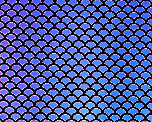 Cbs Dichroic Borderline Scale Green vetro dicroico quarter Blu