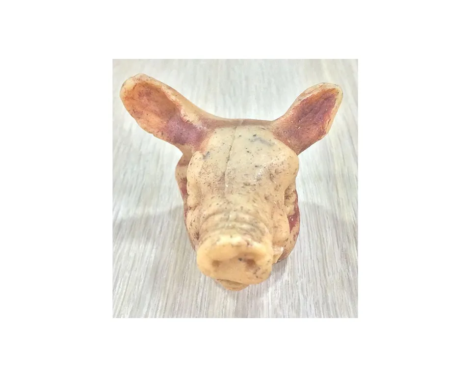 Ditta Montanini MC14 testa maiale cera miniatura presepe 4 cm