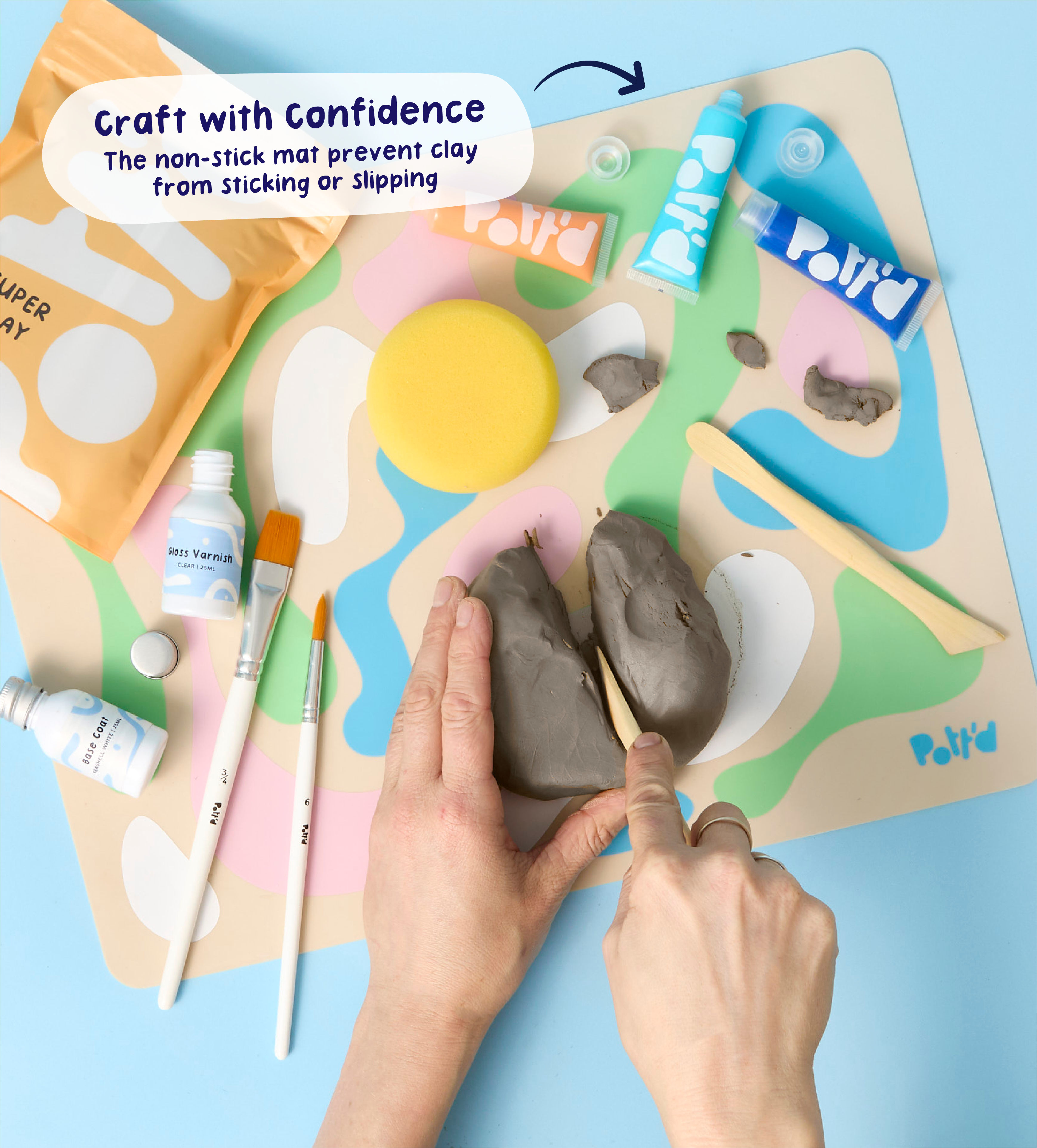 Pott'd Extras and Accessories Craft Mat tappetino design Mindful