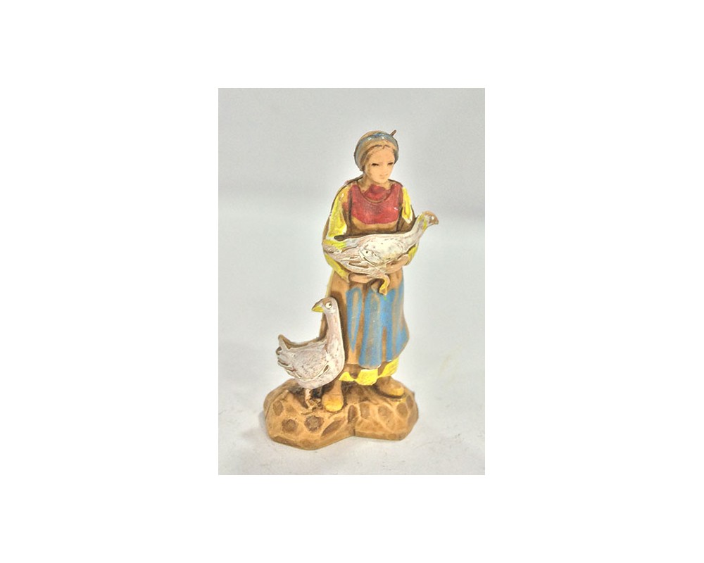 Montanini Pastori Landi 3521 Donna con oca statuina