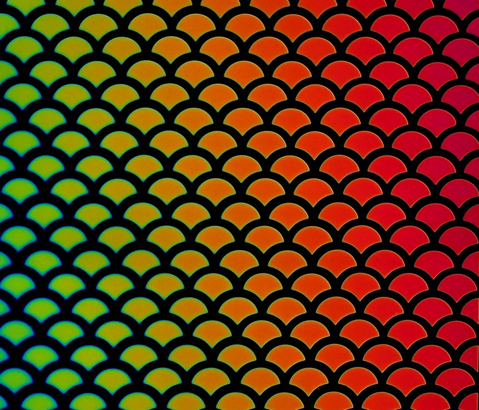 Cbs Dichroic Borderline Scale Rainbow #2 vetro dicroico quarter