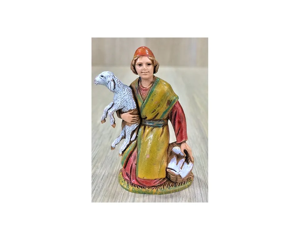 Ditta Montanini Landi 6529 donna con pecora statuina presepe