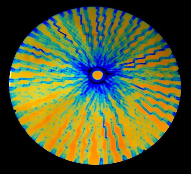Cbs Dichroic Voltage Cyan Copper vetro dicroico fantasia Voltage