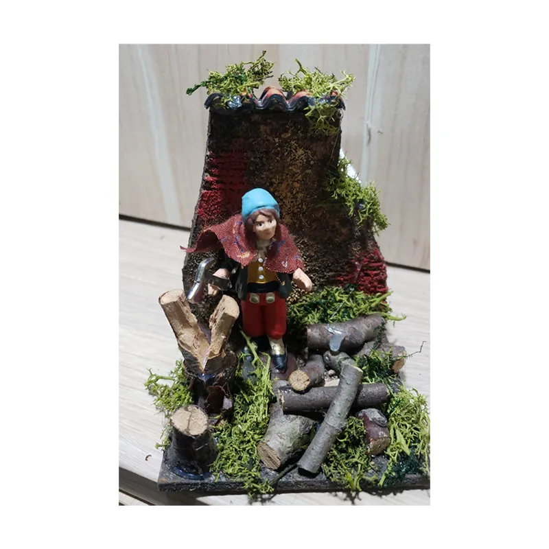 Pastori in Movimento 84424 boscaiolo statuina presepe 7 cm