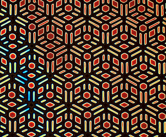 Cbs Borderline Geometric Cyan Dark Red vetro foglio