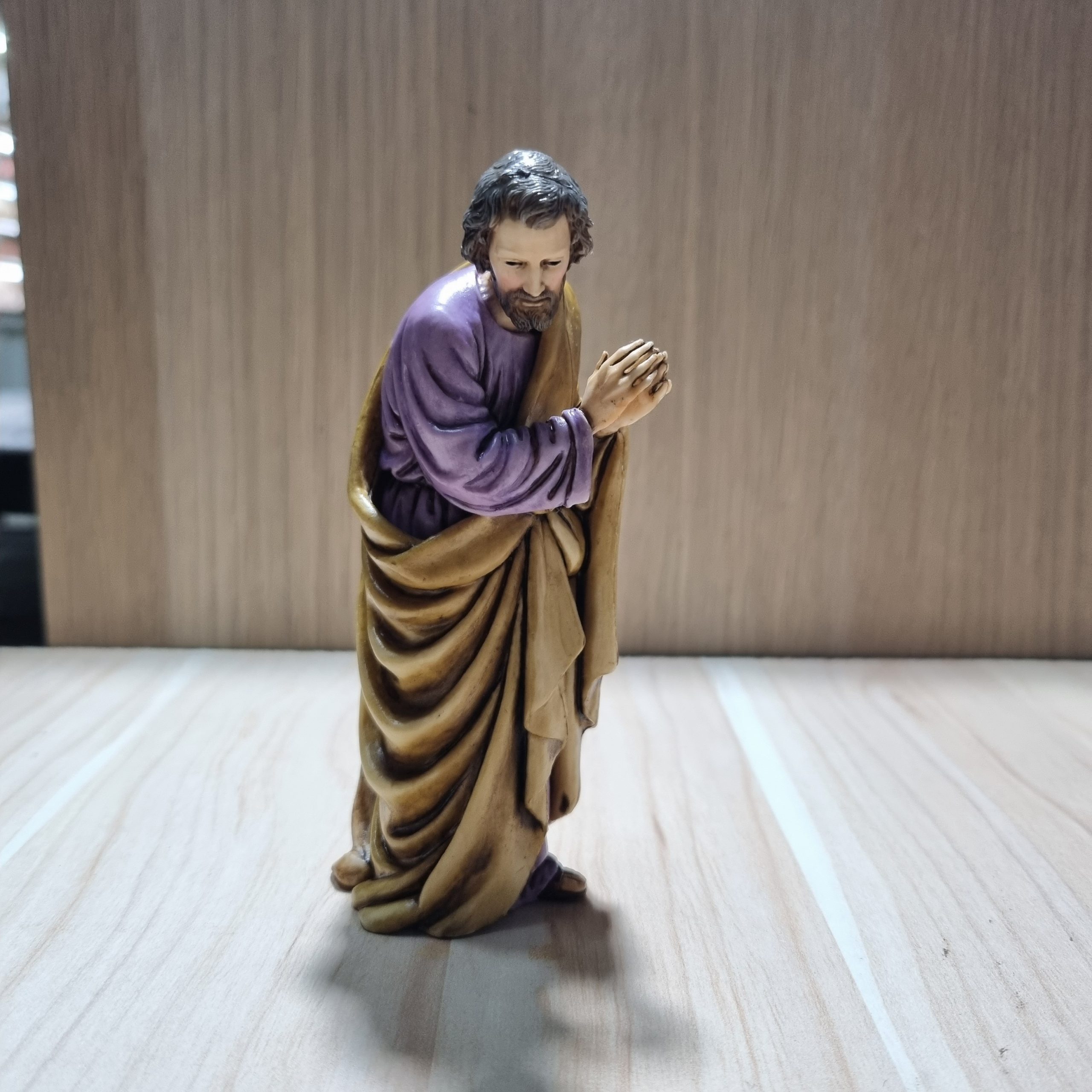Landi San Giuseppe statuina presepe 13 cm resina