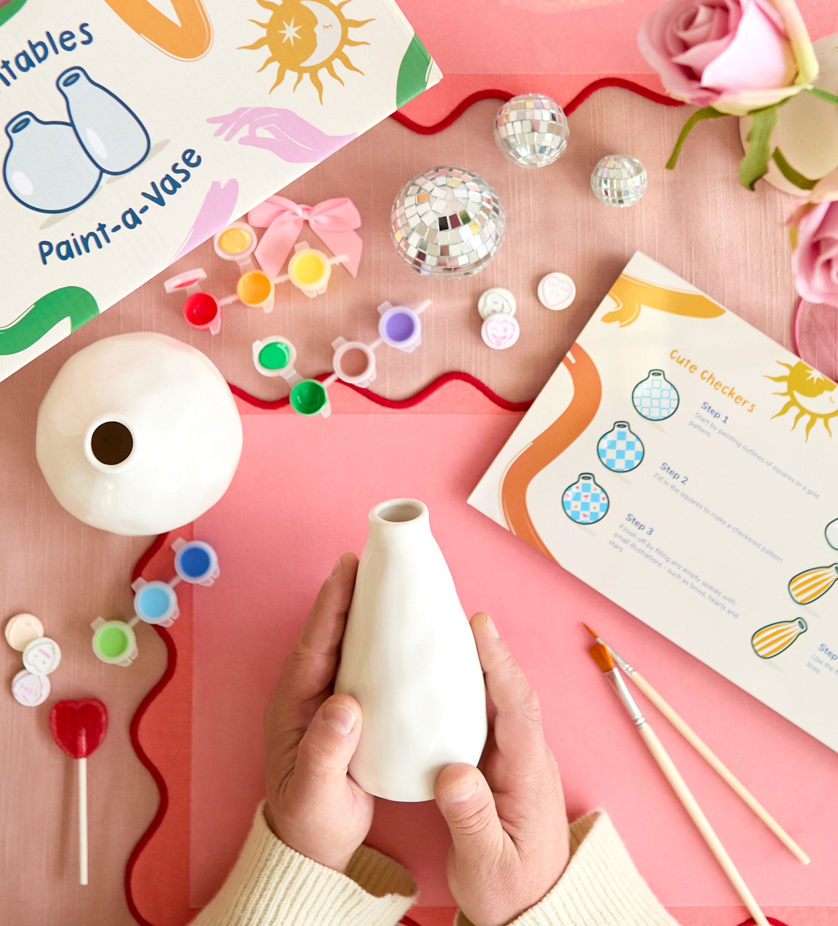 Pott'd Painting Kits Mom's Keepsake Vase kit vaso ceramica