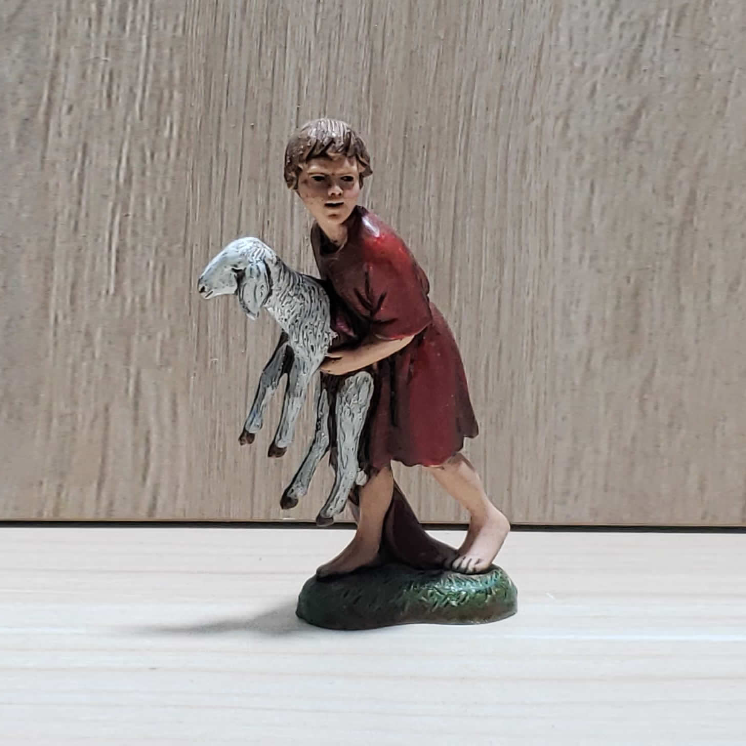 Pastori Landi Bambino pecorella statuina presepe