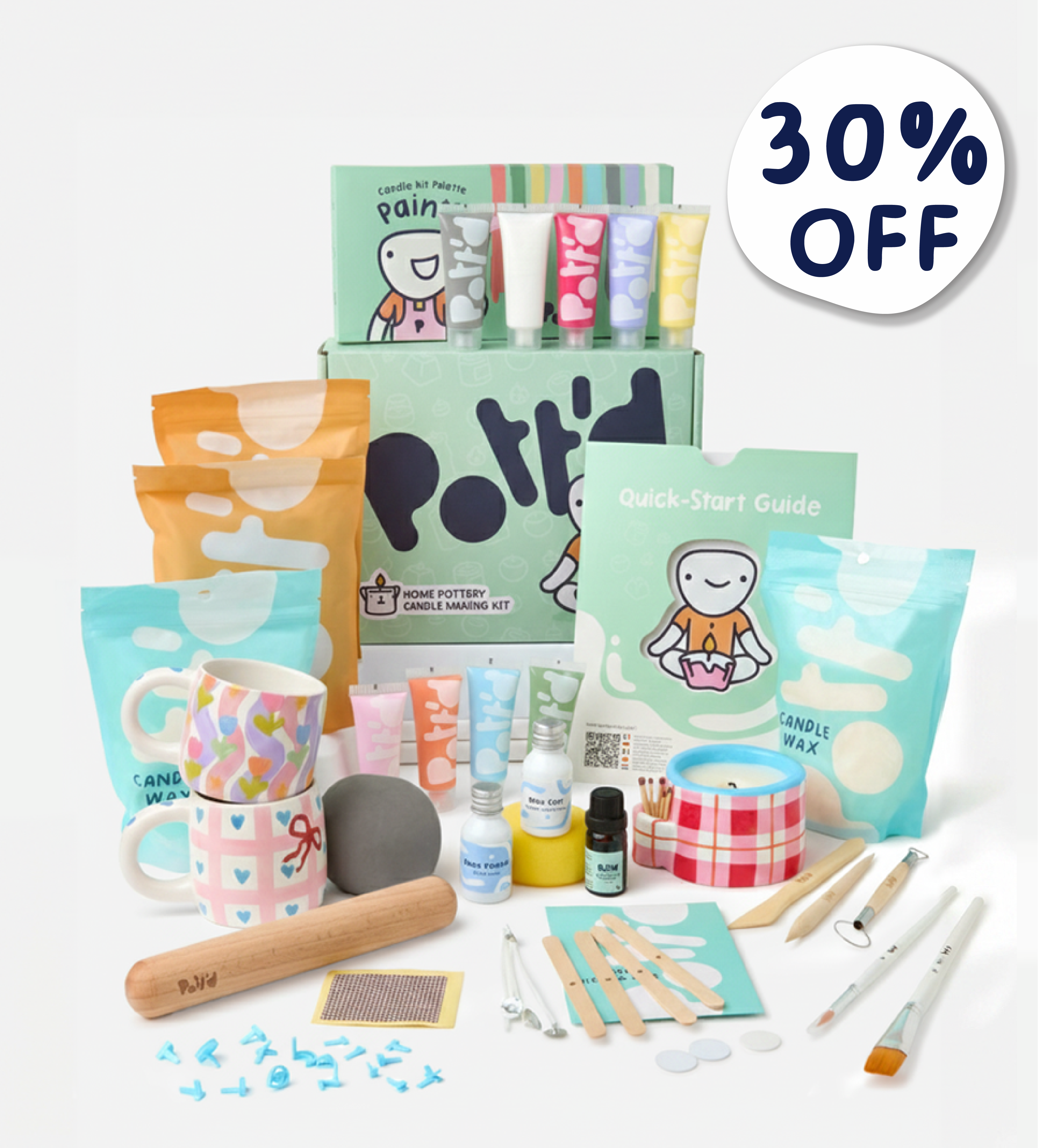 Pott'd Bundles Set Mug e Candela Ceramica Regalo