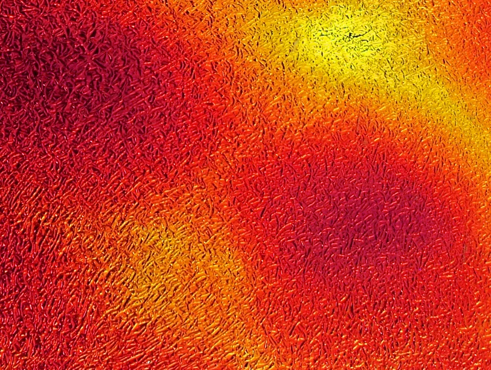 Cbs Dichroic Crinklized Aurora Borealis vetro rosso 48 cm