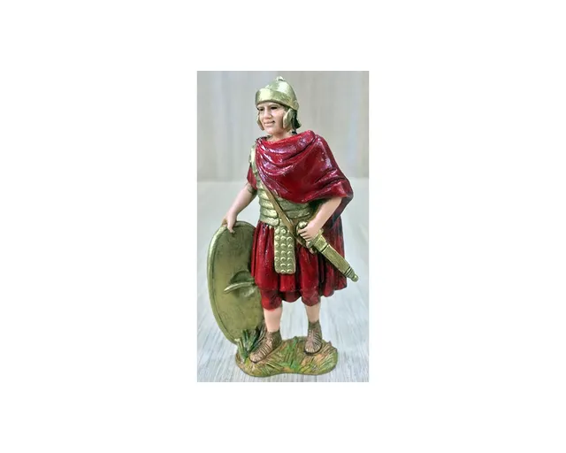 Pastori Landi 8033 Soldato Scudo Ovale Statuina Presepe 8 cm