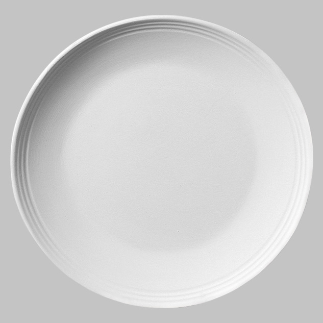 Mayco Stoneware Bisque Rimmed Dinner Plate piatto ceramica grezza
