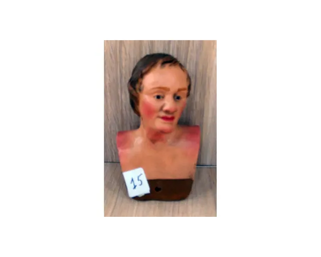 Teste di terracotta TVC015 testina presepe artigianale naturale