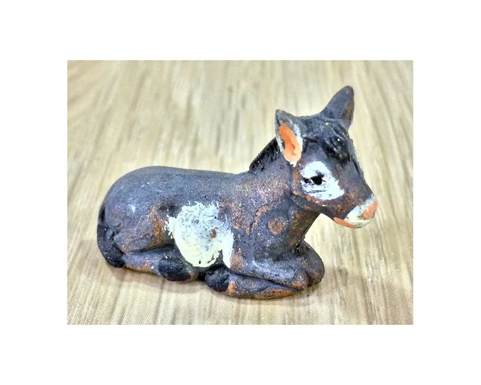 Ditta Montanini T4005 asino presepe terracotta 4 cm