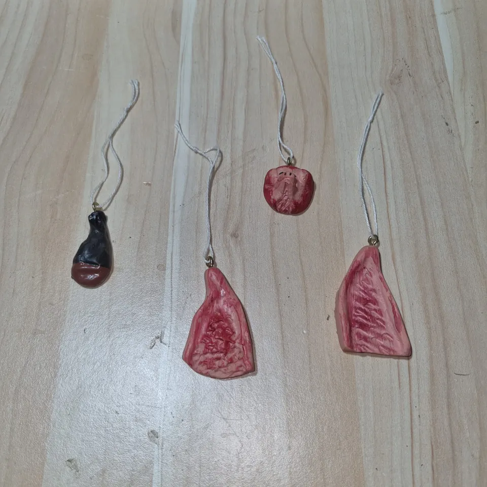 Minuterie accessori macelleria presepe confezione 4 pz