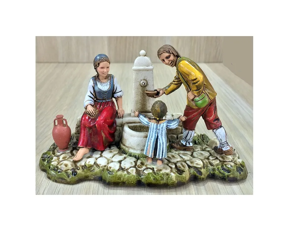 Montanini Gruppi Landi 0345-05 gruppo fontana presepe