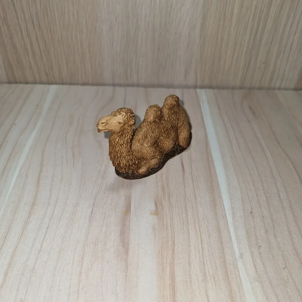 Animali Landi cammello seduto 10cm statuina presepe resina