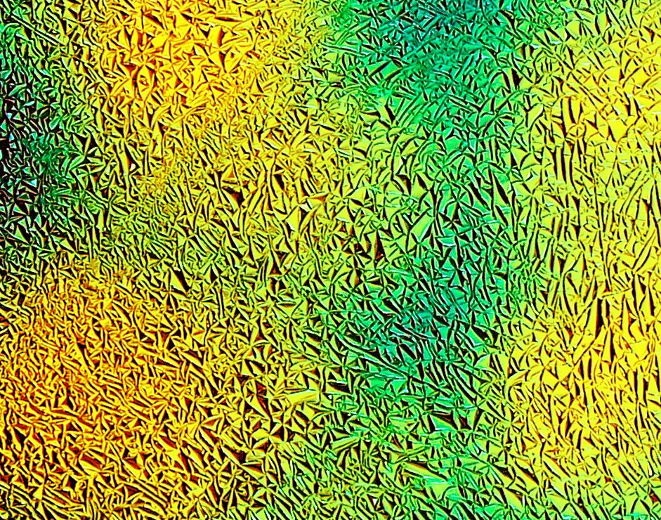 Cbs Crinklized Aurora Borealis Cyan/Red vetro fusione 48 cm