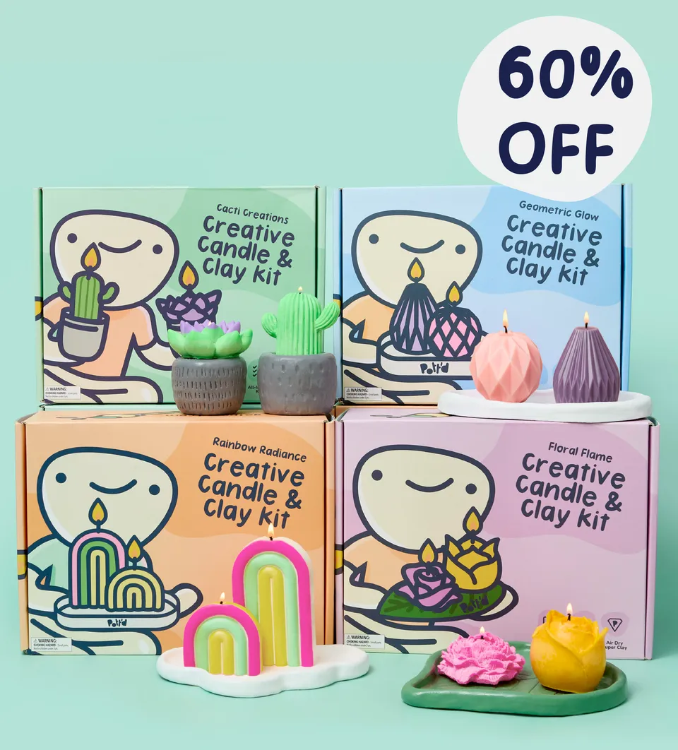 Pott'd Bundles Creative Candle bundle 4 kit candele fai da te