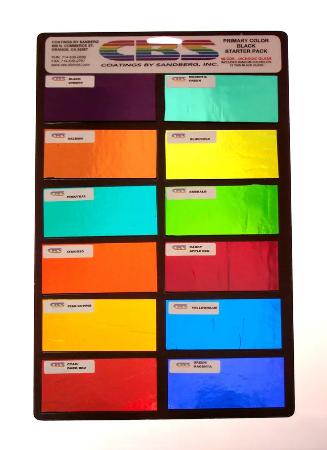 CBS Primary Starter Pack vetro dicroico 12 pezzi 5x10 cm