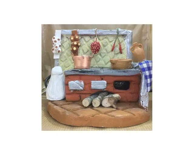 Montanini LC7 forno terracotta con luce 10 cm