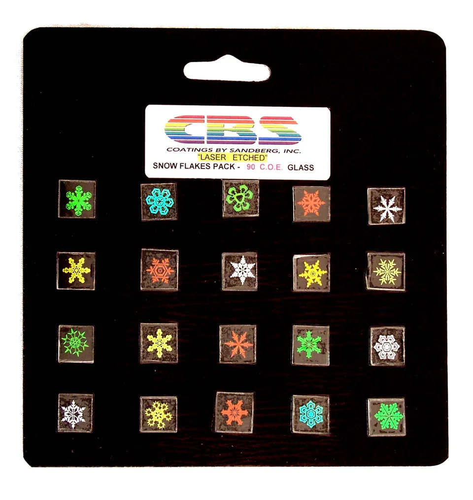 Cbs Packaged Products Snowflakes vetro inciso Small