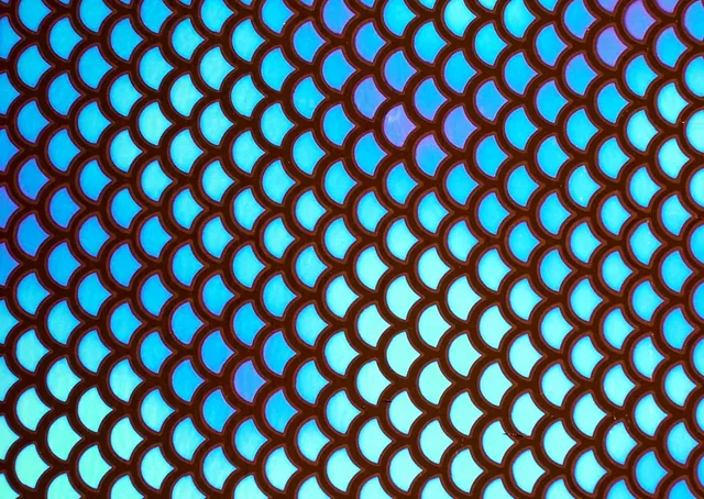 Cbs Borderline Scale Red Silver Blue vetro dicroico Aurora