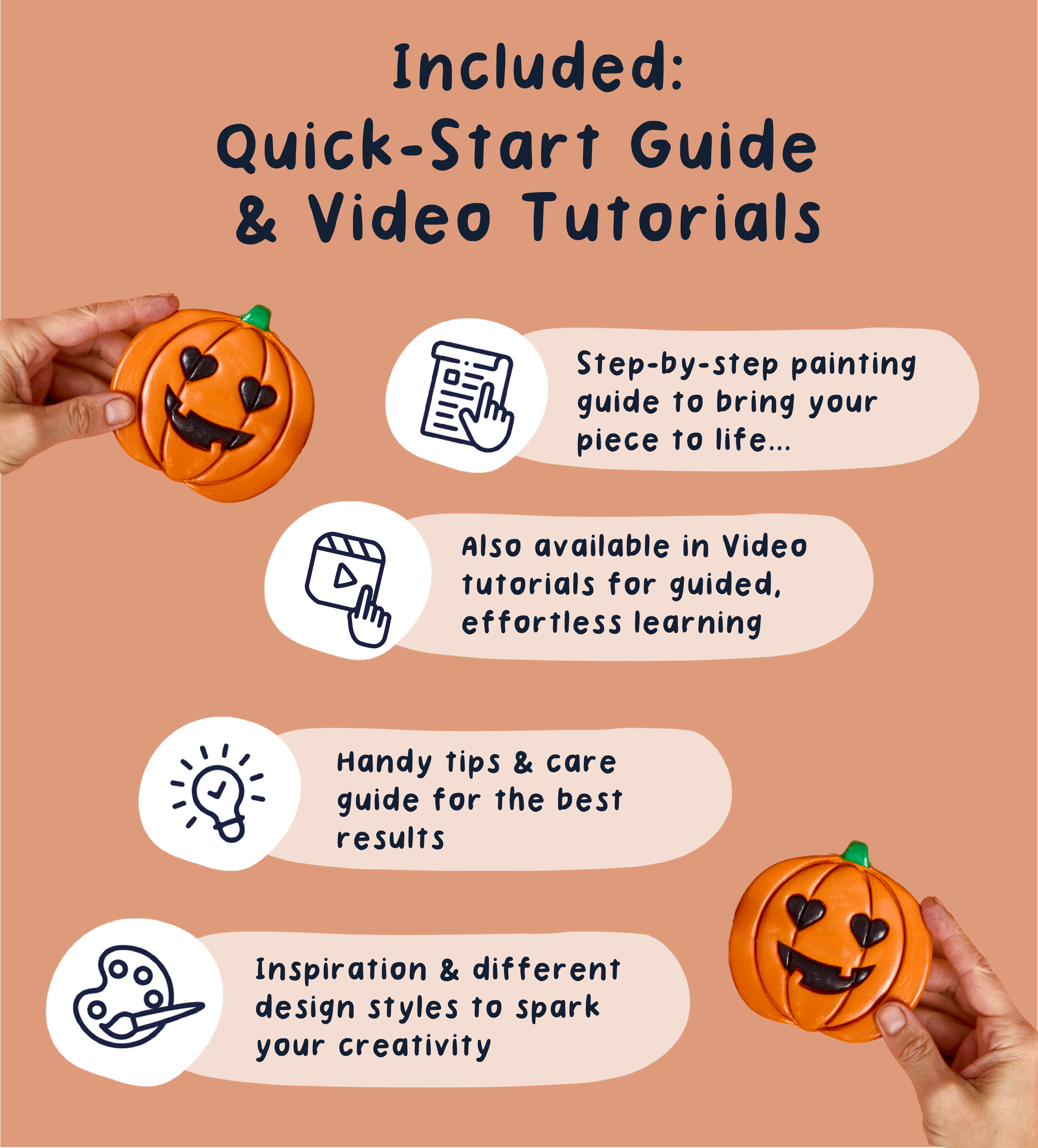 Pott'd Pott'd Projects Pumpkin kit argilla sottobicchieri
