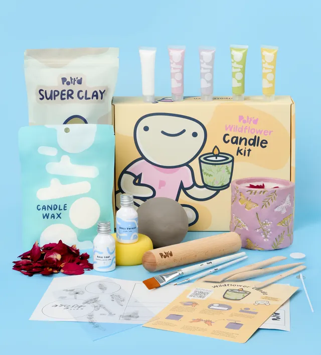 Pott'd Projects Bougie Fleurs Sauvages kit candele fiori