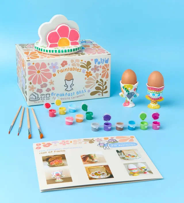 Pott'd Painting Kits Breakfast Bliss set pittura ceramica 2 portauovo