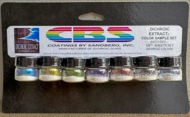 CBS Dichroic Extract set campioni vetro dicroico 7 colori soffiatura