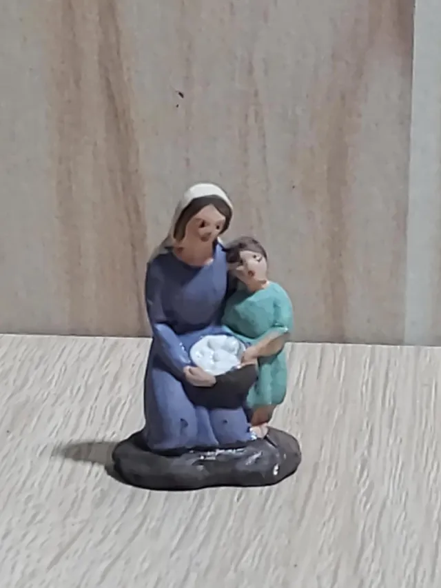 Ditta Montanini TC30031 Madre Figlio pastore terracotta