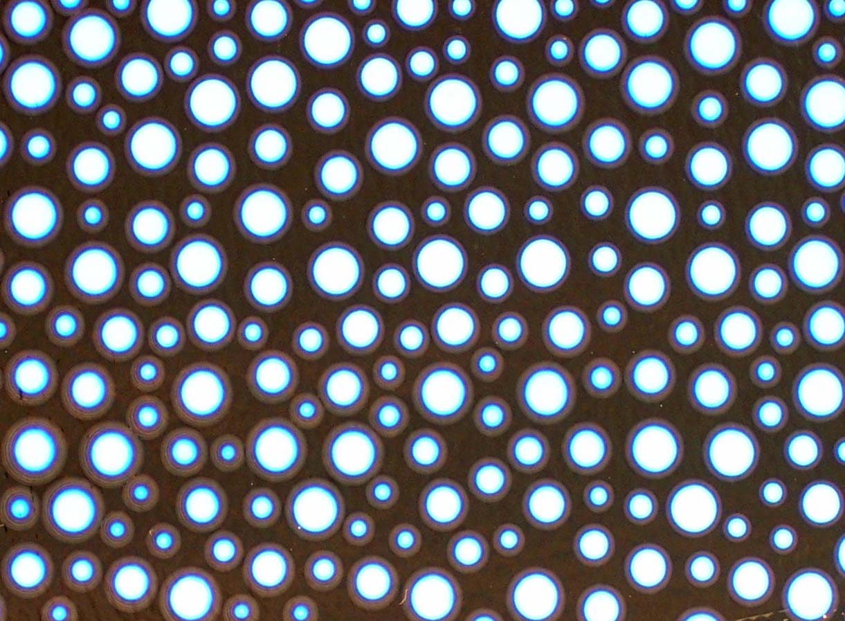 CBS Dichroic Borderline Bubbles Red Silver Blue vetro dicroico 90 COE